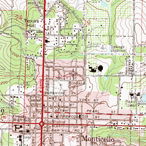 Topographic Map of Greater Fellowship Baptist Church, FL