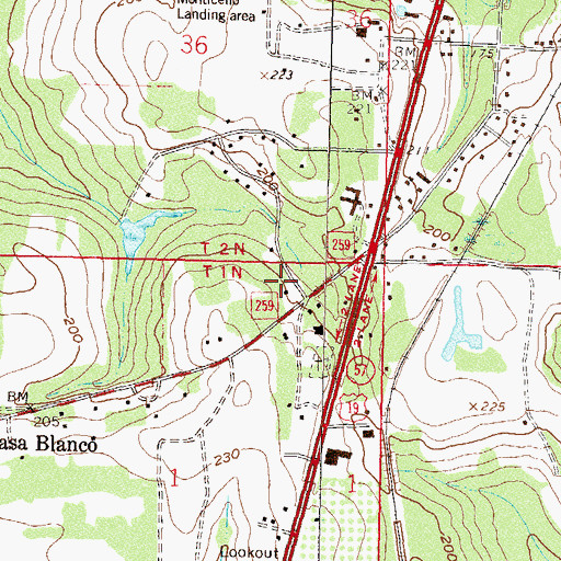 Topographic Map of Harvest Center, FL