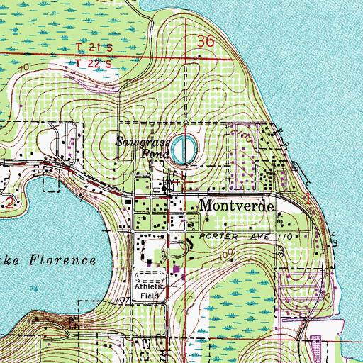 Topographic Map of Triumphant Gospel Church, FL