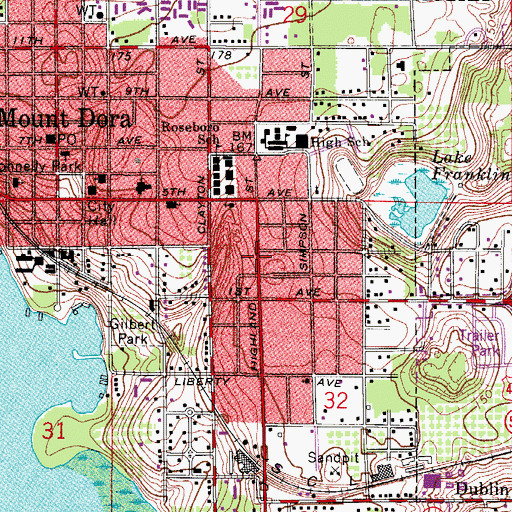 Topographic Map of Mount Dora Museum of Speed, FL