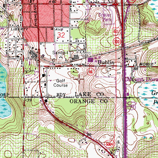 Topographic Map of Miami National Golf Club, FL