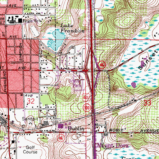 Topographic Map of Southernaire Mobile Home Park, FL