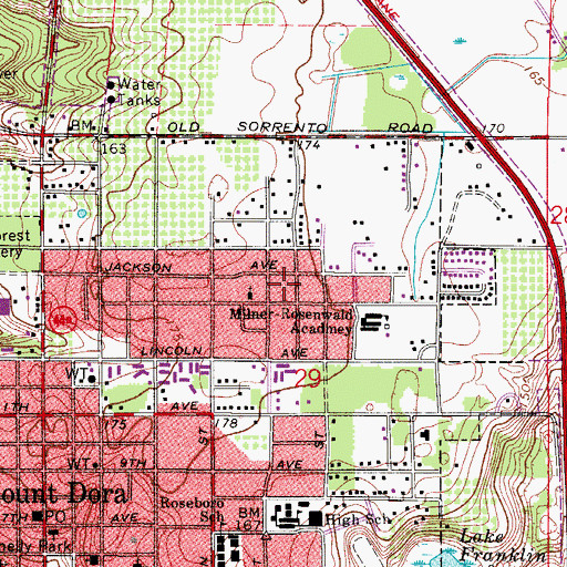 Topographic Map of Saint Marys Missionary Baptist Church, FL