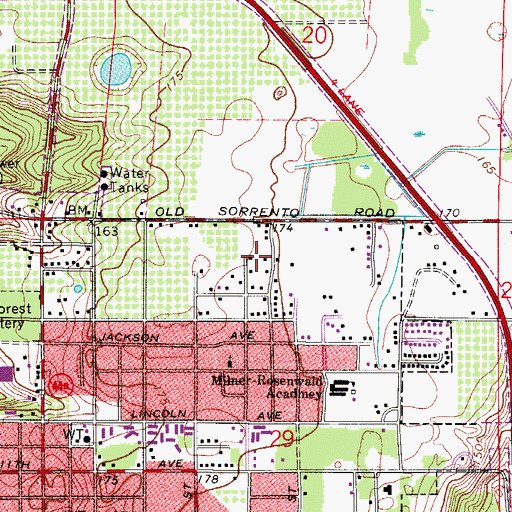Topographic Map of Shady Grove Apostolic Faith Church, FL