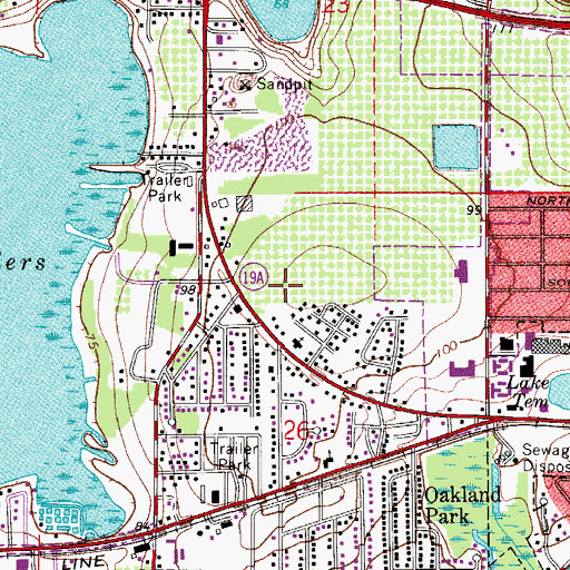 Topographic Map of Signs and Wonders Christian Church, FL