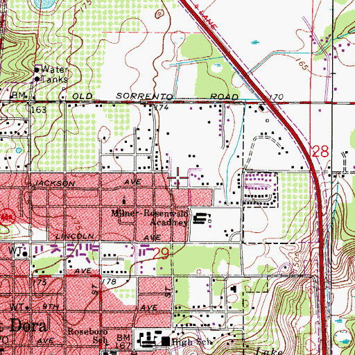 Topographic Map of Tabernacle of the Enlightend Church of God, FL