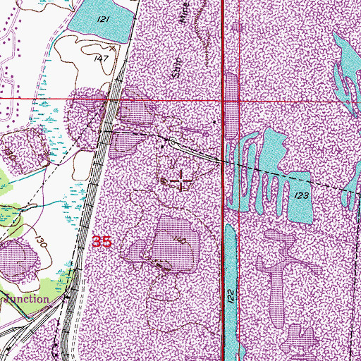 Topographic Map of Paradise Lakes Mobile Home Park, FL