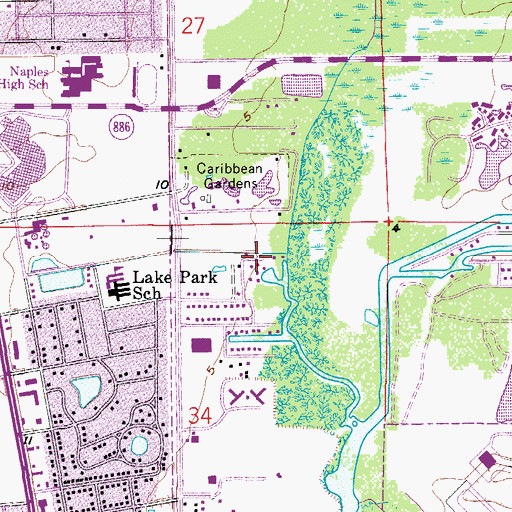 Topographic Map of Conservancy of Southwest Florida Naples Nature Center, FL