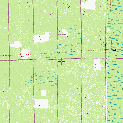 Topographic Map of Collier County Public Library Estates Branch, FL