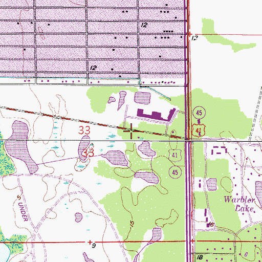 Topographic Map of Collier County Public Library Vanderbilt Beach Branch, FL