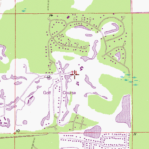 Topographic Map of Mystic Dunes Golf Course, FL