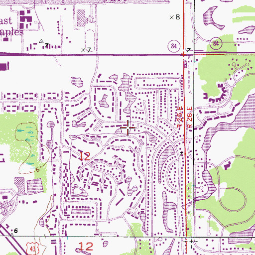 Topographic Map of New Smyrna Beach Municipal Golf Course, FL