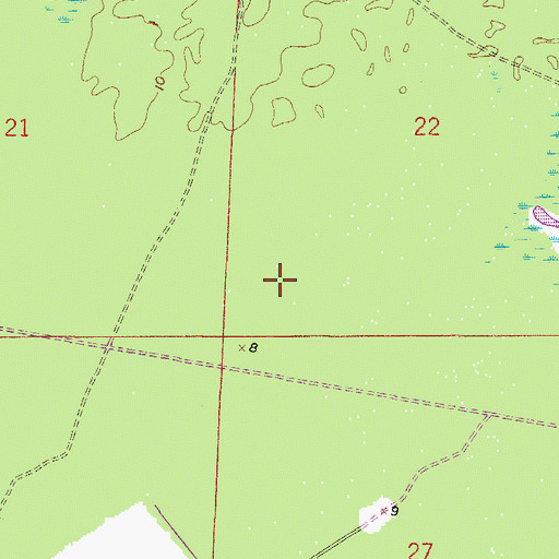 Topographic Map of Ocala Palms Golf and Country Club, FL