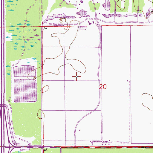 Topographic Map of Ocean Reef Club Golf Course, FL