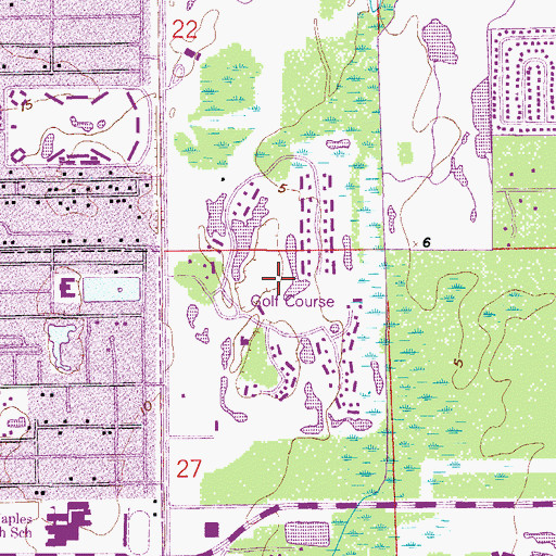 Topographic Map of Otter Creek Golf Course, FL