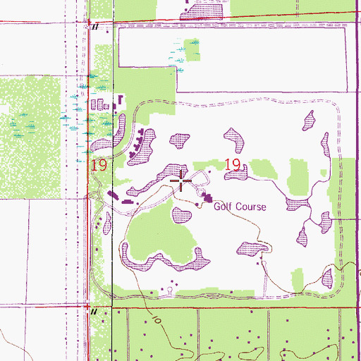 Topographic Map of Oyster Creek Golf and Country Club, FL