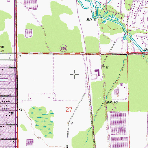 Topographic Map of Coco River Post Office, FL