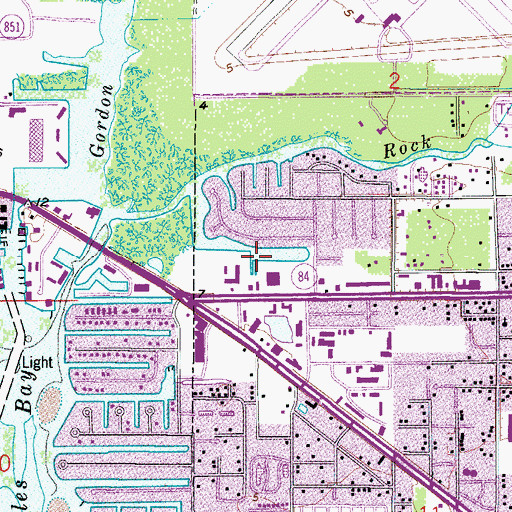 Topographic Map of Brookside Marina, FL