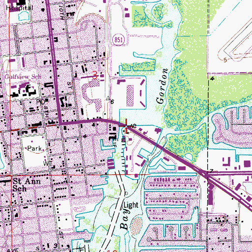 Topographic Map of Port - O - Call Marina, FL