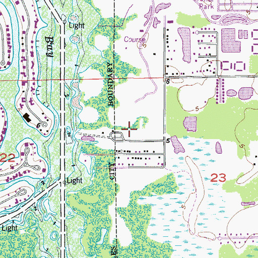 Topographic Map of Southpointe Marina, FL