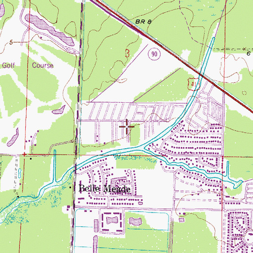 Topographic Map of M and E Trailer Park, FL