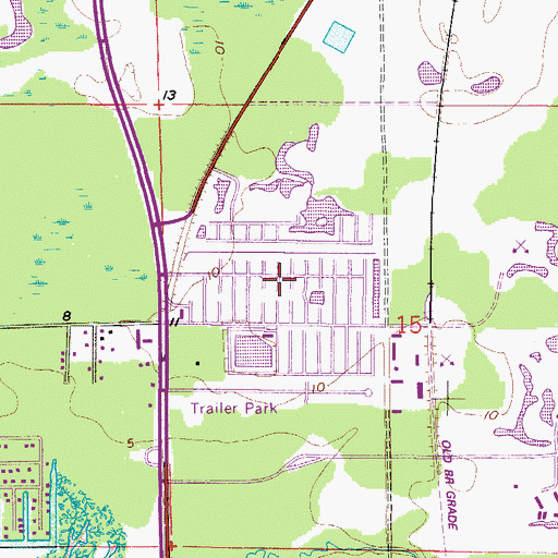 Topographic Map of Caribbean Mobile Home Park, FL