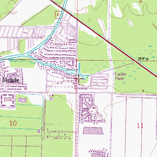 Topographic Map of Enchanting Shores Mobile Home Park, FL
