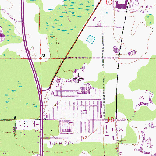 Topographic Map of Landmark Naples Mobile Home Park, FL