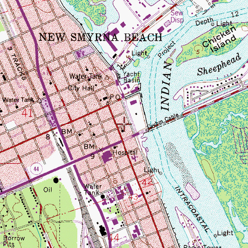 Topographic Map of Church of Christ, FL