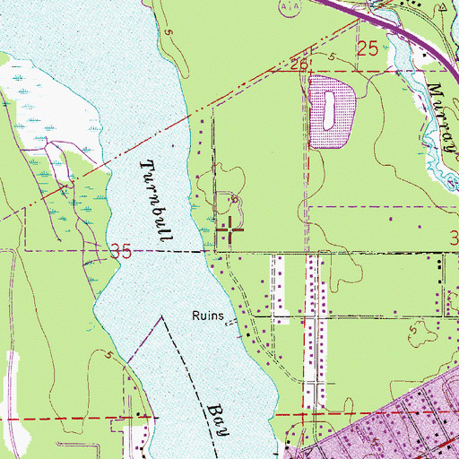 Topographic Map of Atlantic Center for the Arts, FL