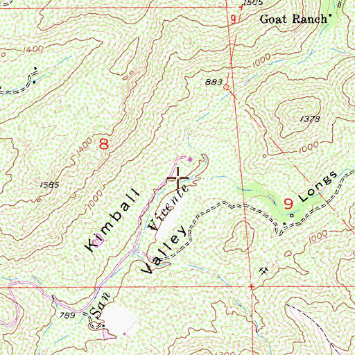 Topographic Map of Longs Gulch, CA
