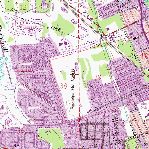 Topographic Map of Palatka Golf Club, FL