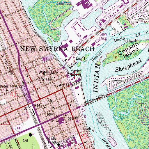 Topographic Map of Fishin Cove Marina, FL