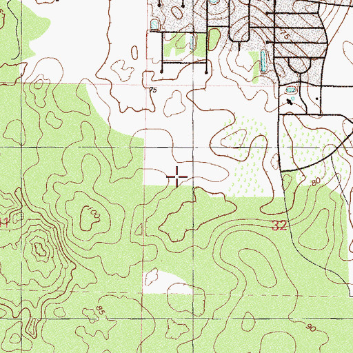Topographic Map of Pelican Marsh Golf Club, FL
