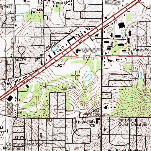Topographic Map of Pelican Sound Golf and River Club, FL