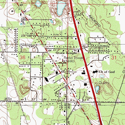 Topographic Map of Edgewood Mobile Home Park, FL