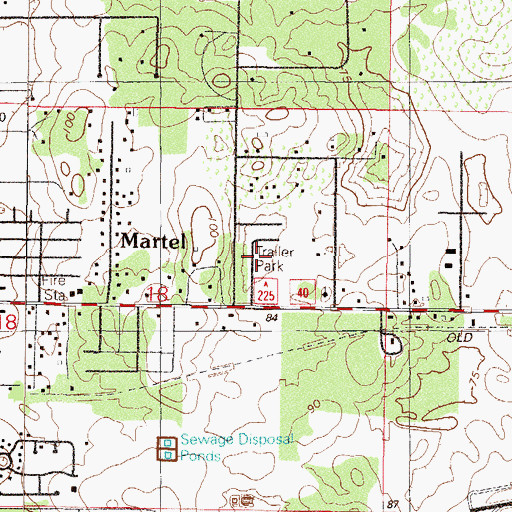 Topographic Map of Happy Acres Mobile Home Park, FL