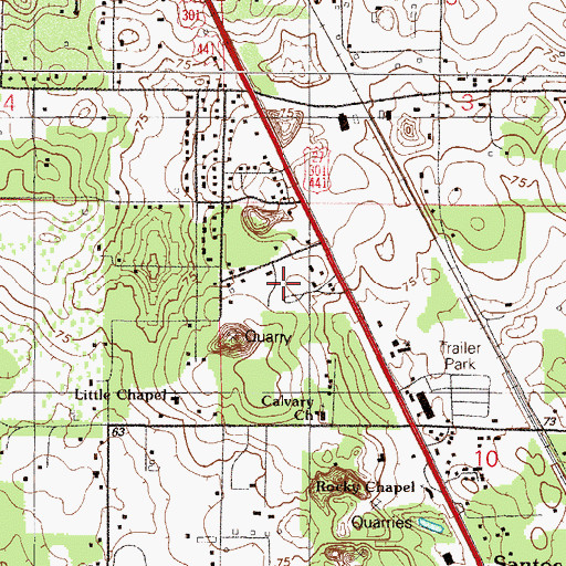 Topographic Map of Jack Mobile Home Park, FL