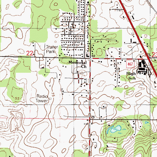 Topographic Map of Briar Patch Mobile Home Park, FL