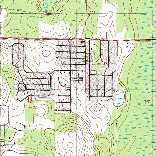 Topographic Map of Country Aire Mobile Home Park, FL