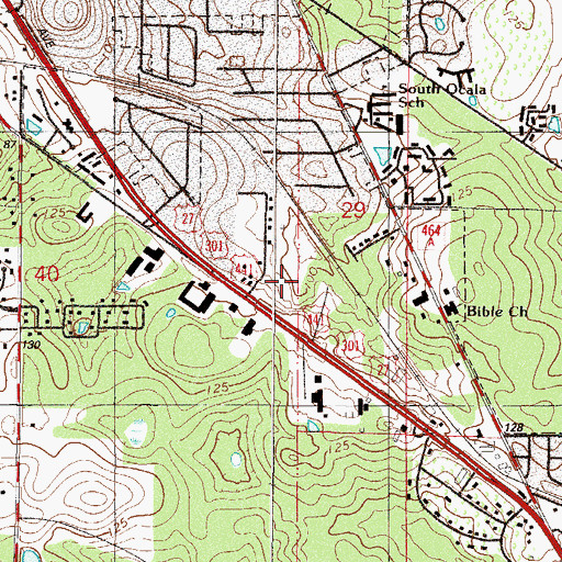 Topographic Map of Nautilus Trailer Park, FL