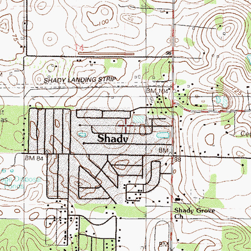 Topographic Map of Paddock Park South Mobile Home Park, FL
