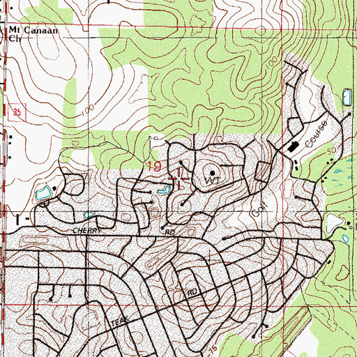 Topographic Map of Rolling Greens Mobile Home Park, FL