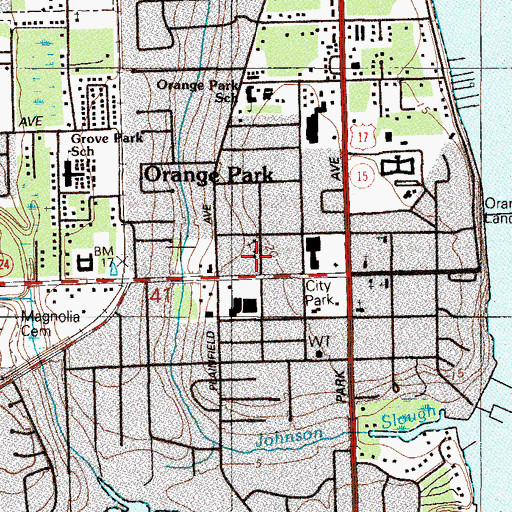 Topographic Map of Saint John Missionary Baptist Church, FL