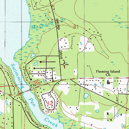 Topographic Map of Saint Michael and all Angels Traditional Episcopal Church, FL