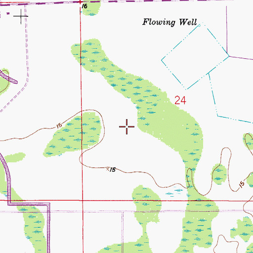 Topographic Map of Pine Tree Golf Course, FL