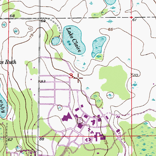 Topographic Map of University of Central Florida Orlando Campus Arts and Humanities Building, FL