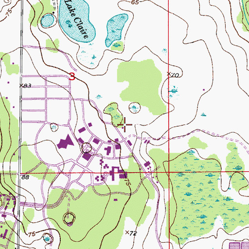 Topographic Map of University of Central Florida Orlando Campus Business Administration I, FL