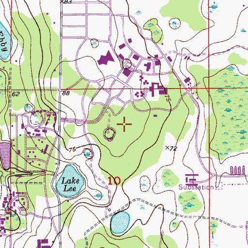 Topographic Map of University of Central Florida Orlando Campus Center for Multilingual Multicultural Studies, FL