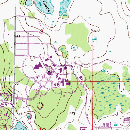 Topographic Map of University of Central Florida Orlando Campus Chemistry Building, FL